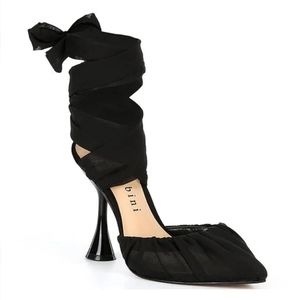 Gianni BiniHenzlee Chiffon Wrap-Up Dress Pumps